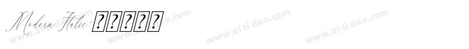 Modern Italic字体转换